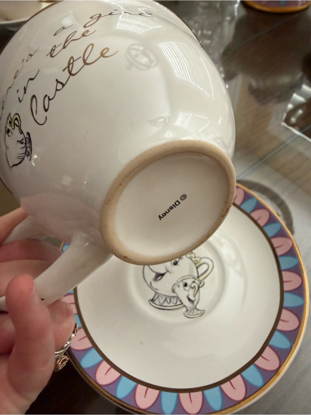 New Disney beauty and the beast cup and saucer ' - Picture 4 of 4